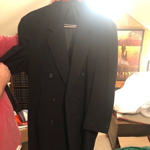 Men’s black trench coat